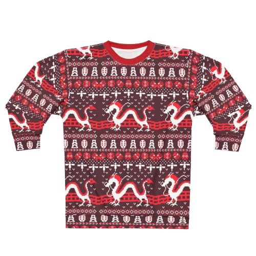 Skybound Serenity - Haku Dragon Ghibli Christmas Sweater