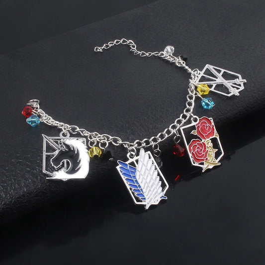 Anime Attack On Titan Charms Bracelet