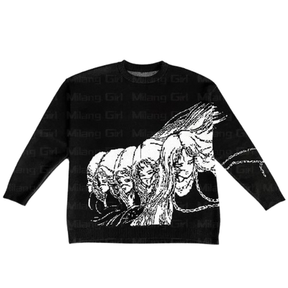 Junji Ito Tomie Inspired Cotton Sweater